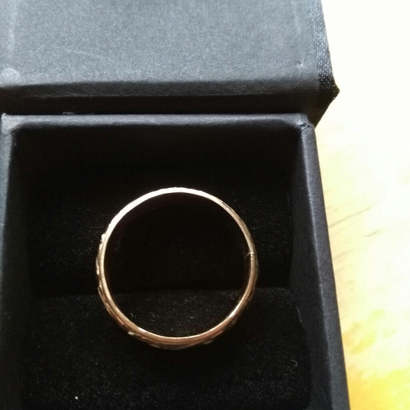 14K Yellow Gold~Filled Handmade Floral Band Ring - Picture 5 of 6